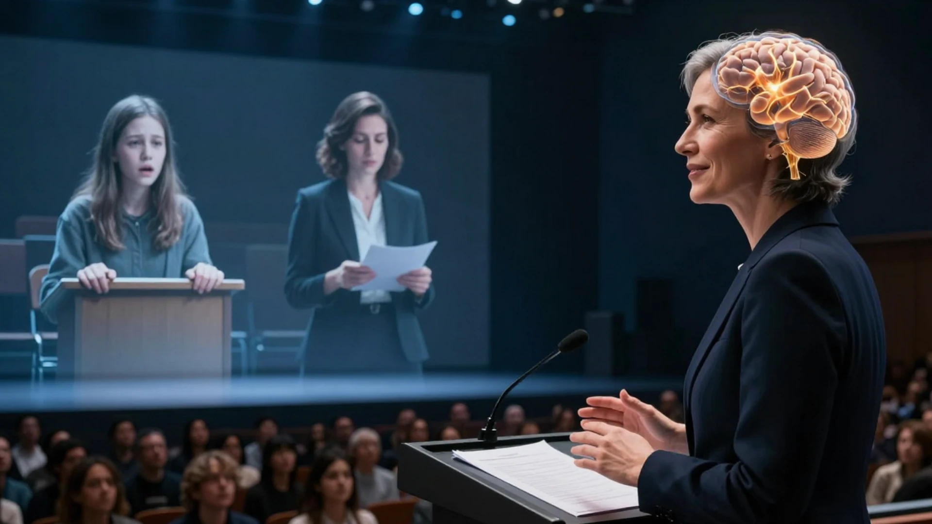 Representação científica mostrando a transformação duradoura de aprendizagens emocionais através da atualização de modelos preditivos.